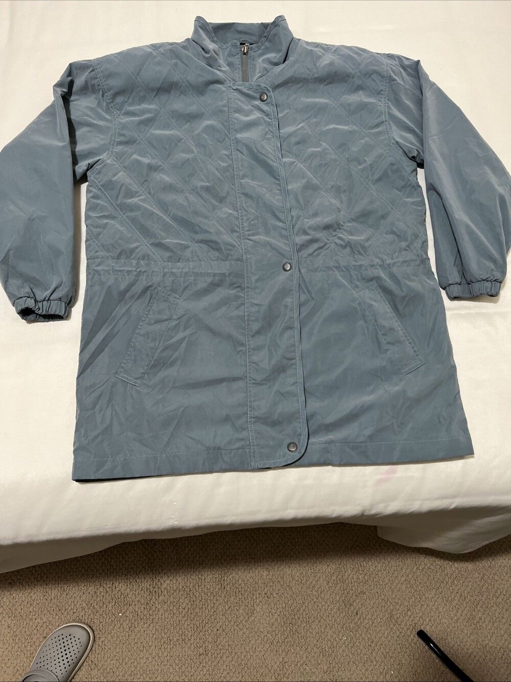 Aeros Anorak Chore Jacket Womens M Green‎ Full Zip Toggle Hong Kong Lightweight